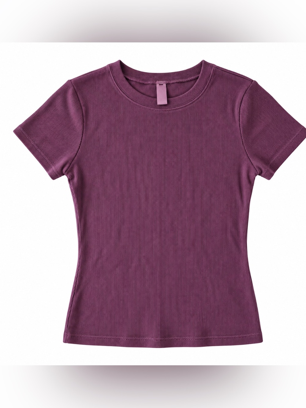 Skims Cotton Rib T-shirt - Currant L